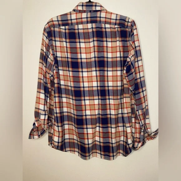 J. Crew Men's 100% Cotton Plaid Flannel Casual Button Front Shirt, Sz M - Picture 2 of 4